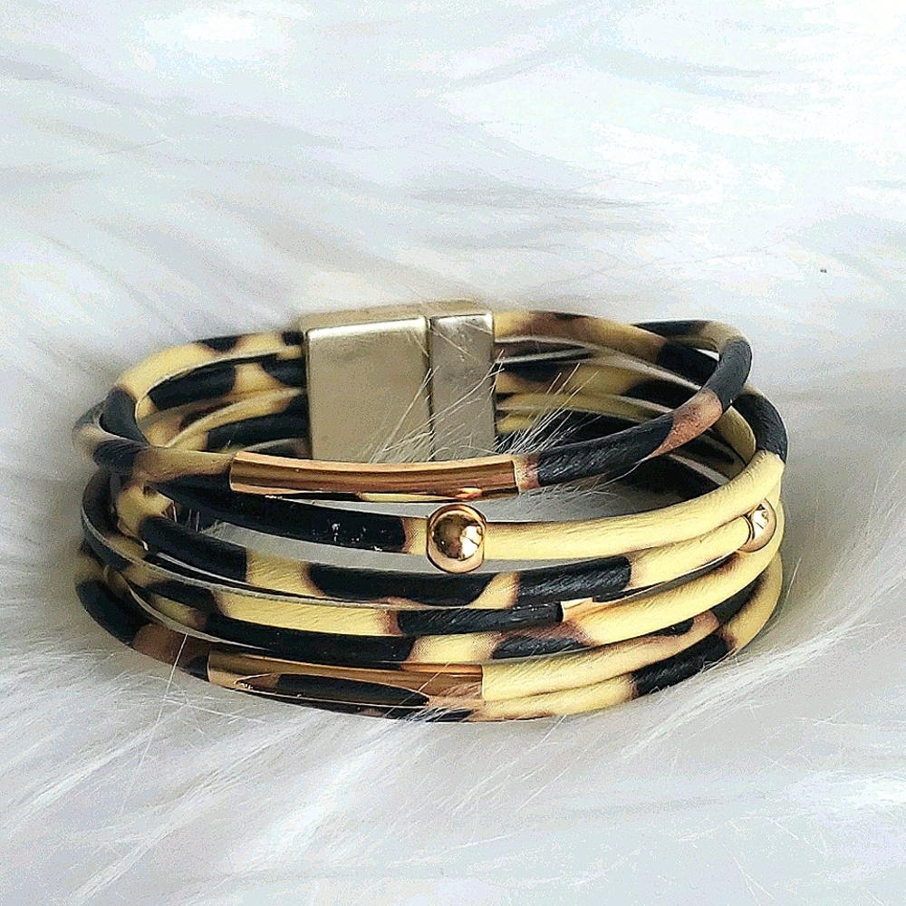 Animal Print Multi-Strand Bracelet